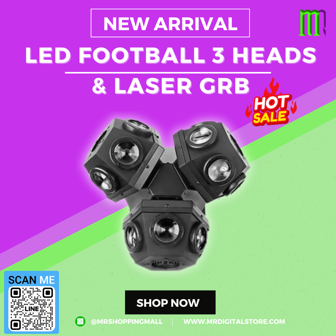 LED Football 3 Heads & Laser GRB