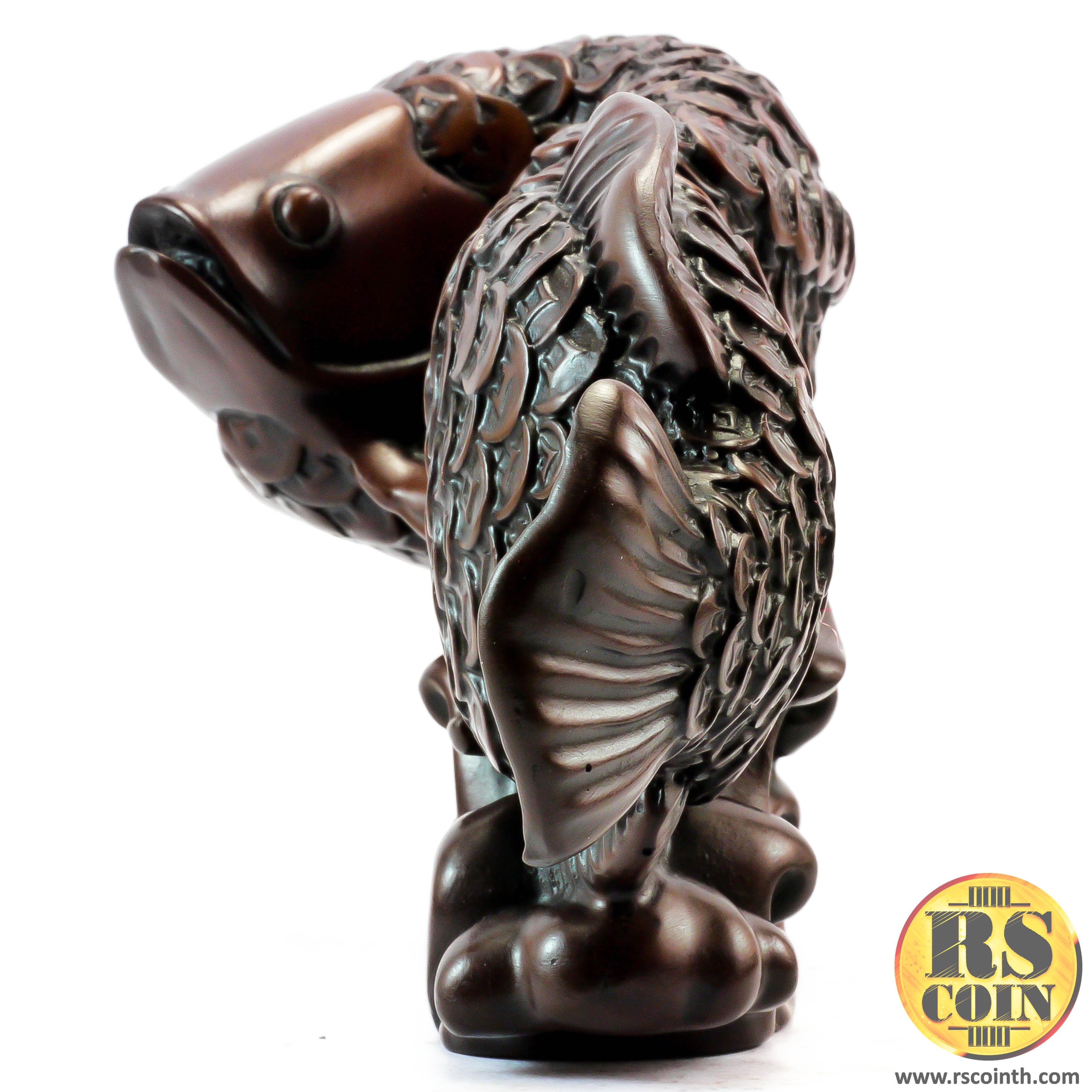 รูปปั้นหิน - ปลาอโรวาน่านำโชค (Thai Sculpture Stone Fish Arowana Chinese Design)