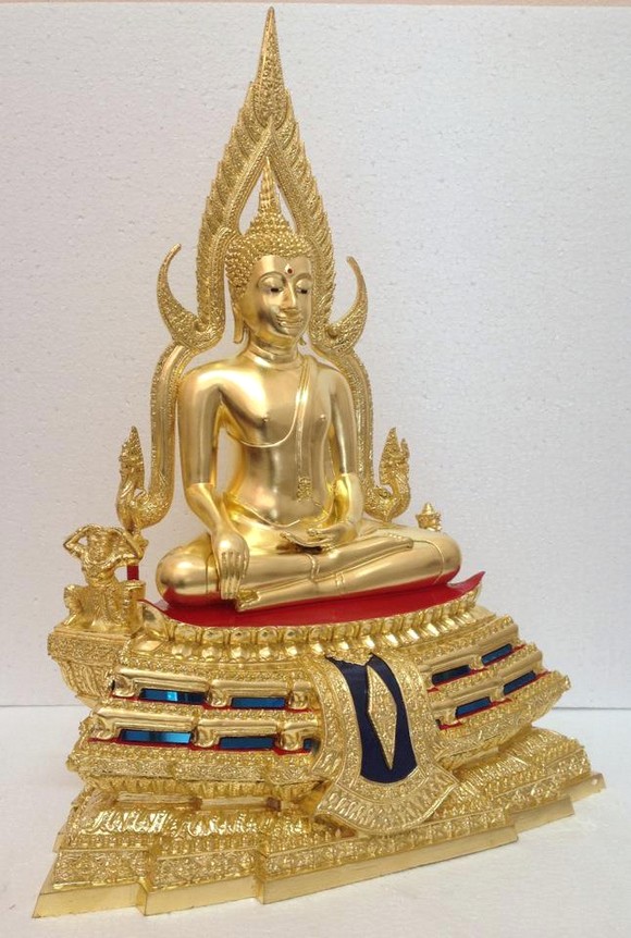 พระพุทธชินราช หน้าตัก 9นิ้ว ฐานสูง ปิดทองแท้