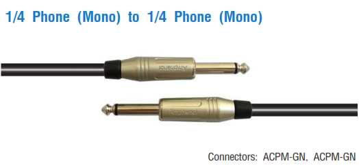 1/4 Phone (Mono) to 1/4 Phone (Mono) ความยาว 3 เมตร