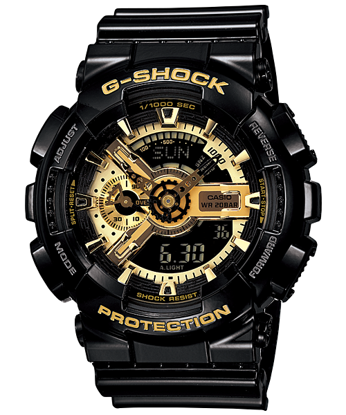 นาฬิกาผู้ชาย Casio G-Shock ดำทอง รุ่นยอดฮิต GA-110GB-1A จีช็อค