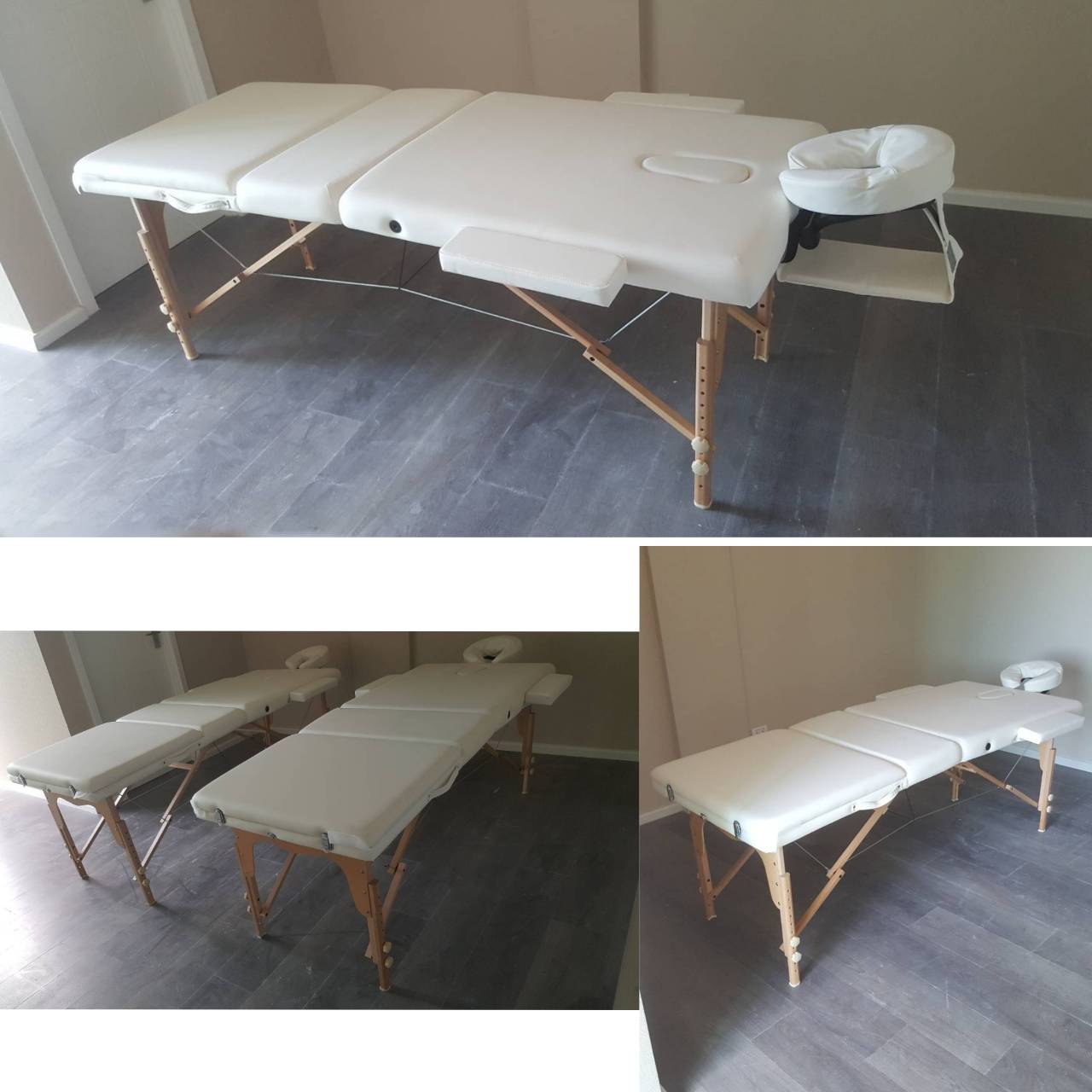 เตียงสปาพับได้ รุ่น Standard ETLโครงไม้ สีขาว รับประกัน 1 ปี