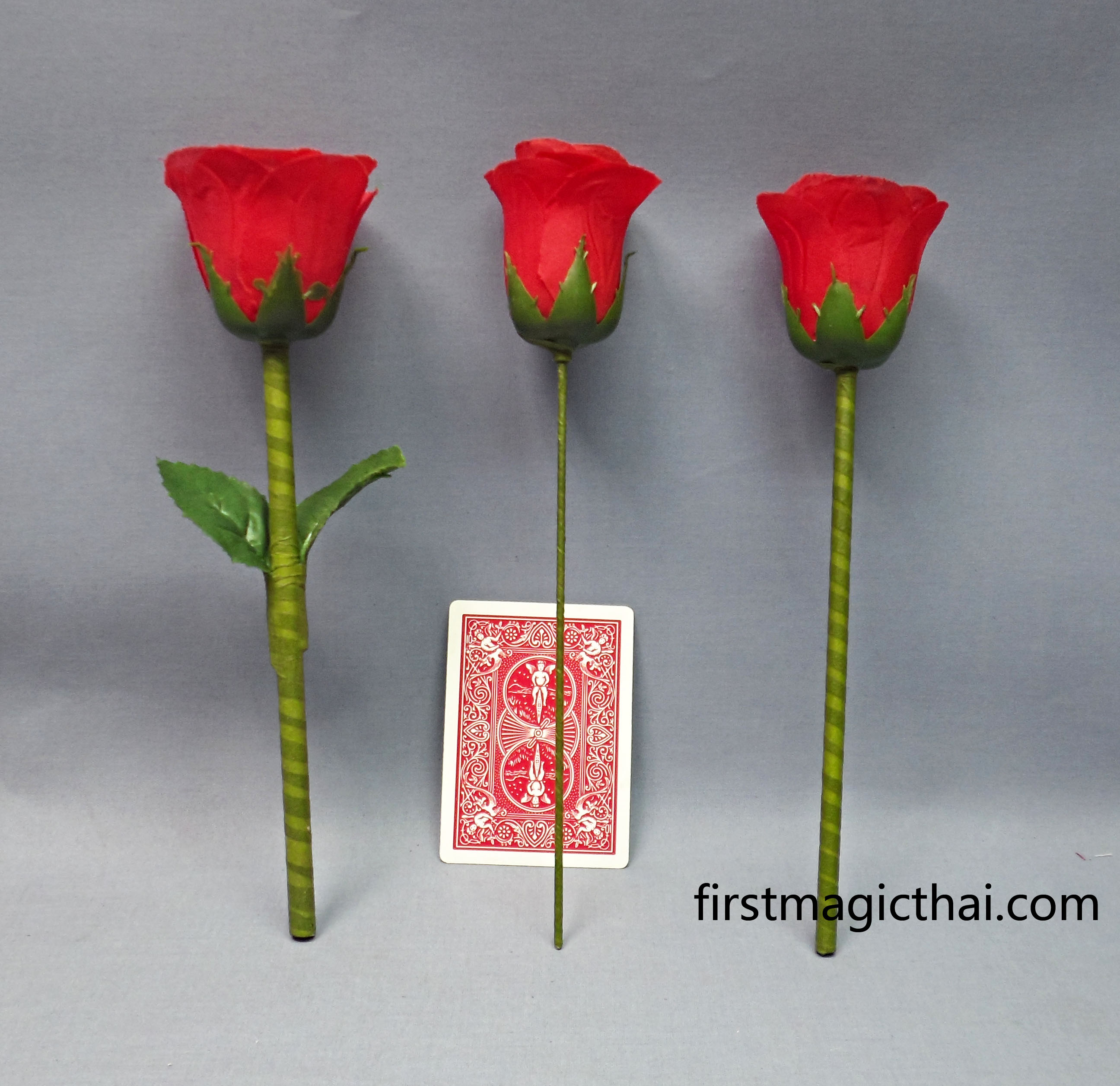 ดอกไม้ แฟรช ทวีคูณ 3ดอก สีแดง รุ่นสั้น / RED Three Rose