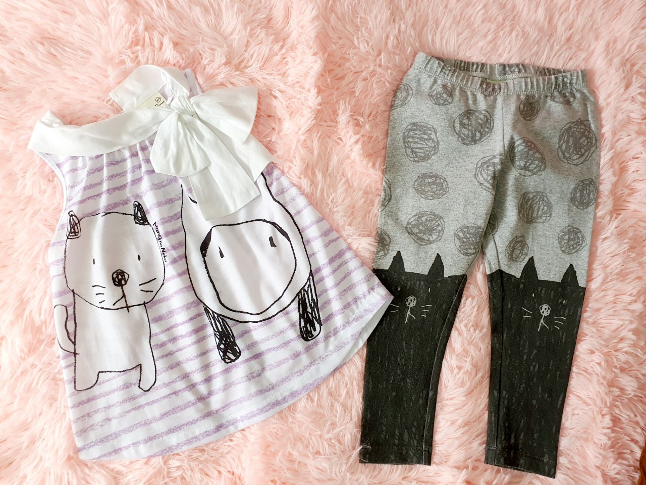 ชุดเซ็ท Le Petit Pumm 24m เสื้อ-กางเกง By Cha-lom มือสอง