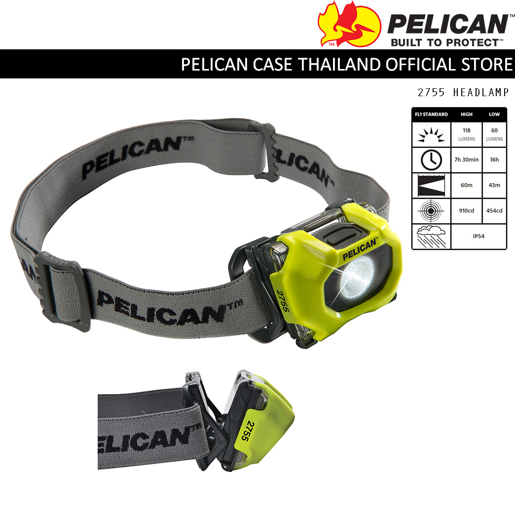 Pelican 2755 Headlamp LED Flashlight ไฟฉายกันระเบิด