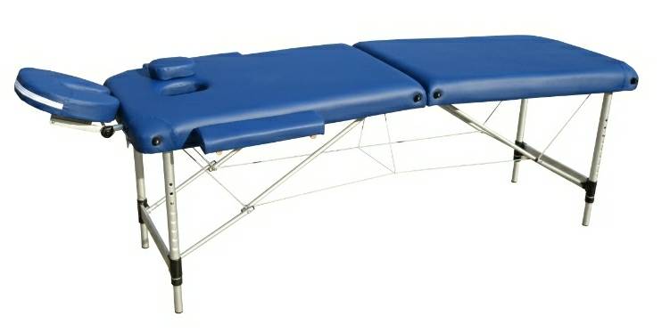 เตียงสปาพับได้พร้อมช่องคว่ำหน้า รุ่น Light Weight FD060 โครงอลูมิเนียม สีน้ำเงิน