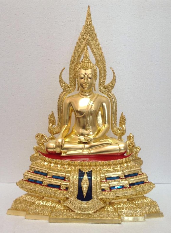 พระพุทธชินราช หน้าตัก 9นิ้ว ฐานสูง ปิดทองแท้