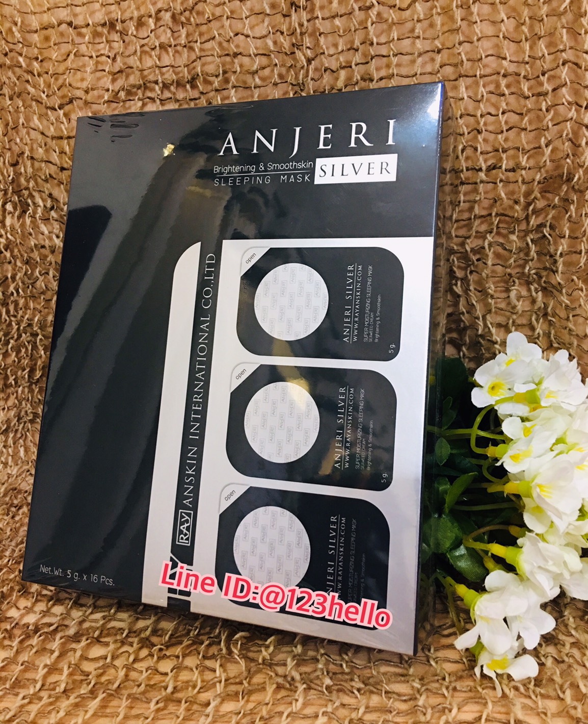 ANJERI SILVER SLEEPING MASK แอนเจอรี่ ซิลเวอร์ สลิปปิ้ง มาร์ค 5g. x 16 Pcs.