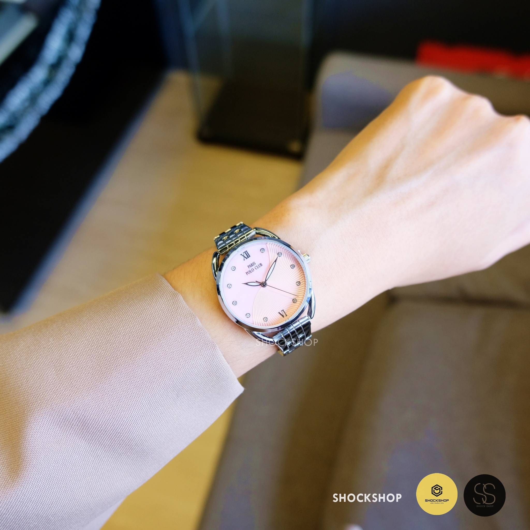 Paris Polo Club นาฬิกาข้อมือผู้หญิง รุ่น PPC-220607L-PK โปโล