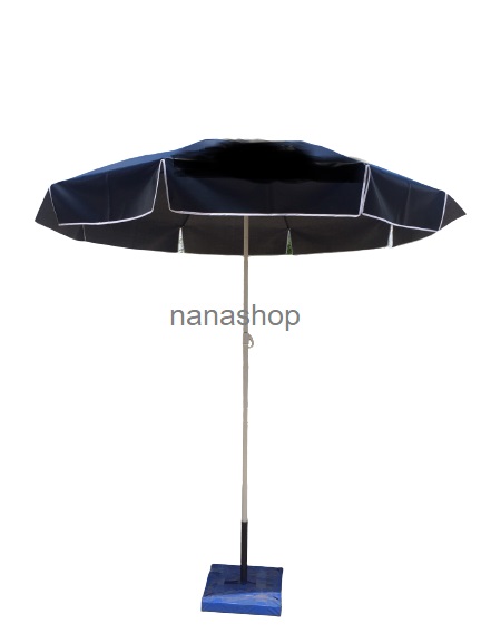 ร่มสนาม 45 นิ้ว ร่มผ้าใบ ร่มขายของ ร่มใหญ่ ร่มทรงกลม 8 ก้าน รุ่นมีชายระบาย เนื้อผ้าใบคูนิล่อน