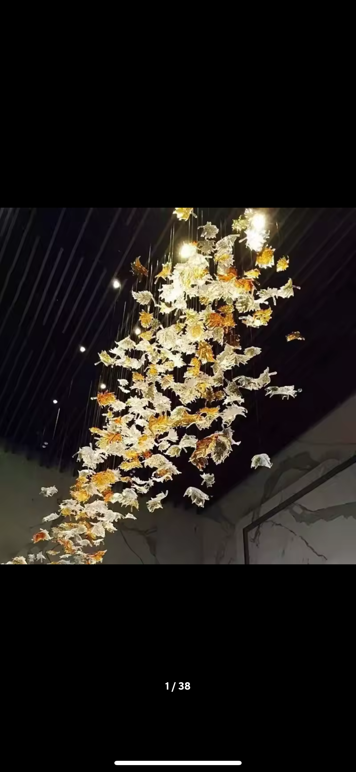 Maple Leaves crystal glass สำหรับ ไฟระย้า โคมไฟ โคมแขวน ไฟเพดาน โคมระย้า ไฟแขวน ไฟกิ่ง ไฟช่อ โคมไฟแขวน