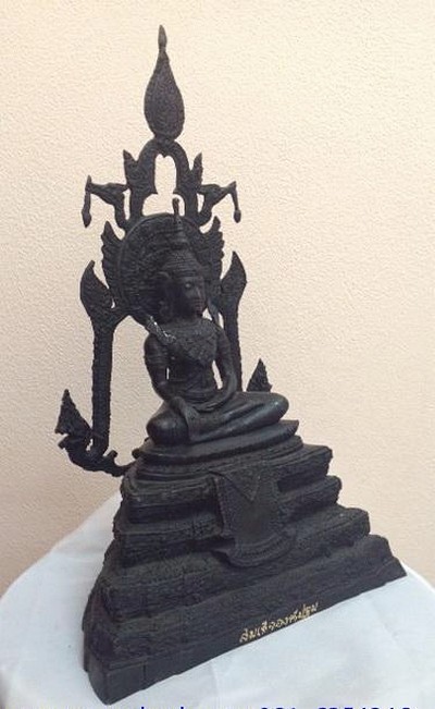 พระพุทธรูปบูชา สมเด็จองค์พระปฐม ขนาด 5 นิ้ว รมดำ