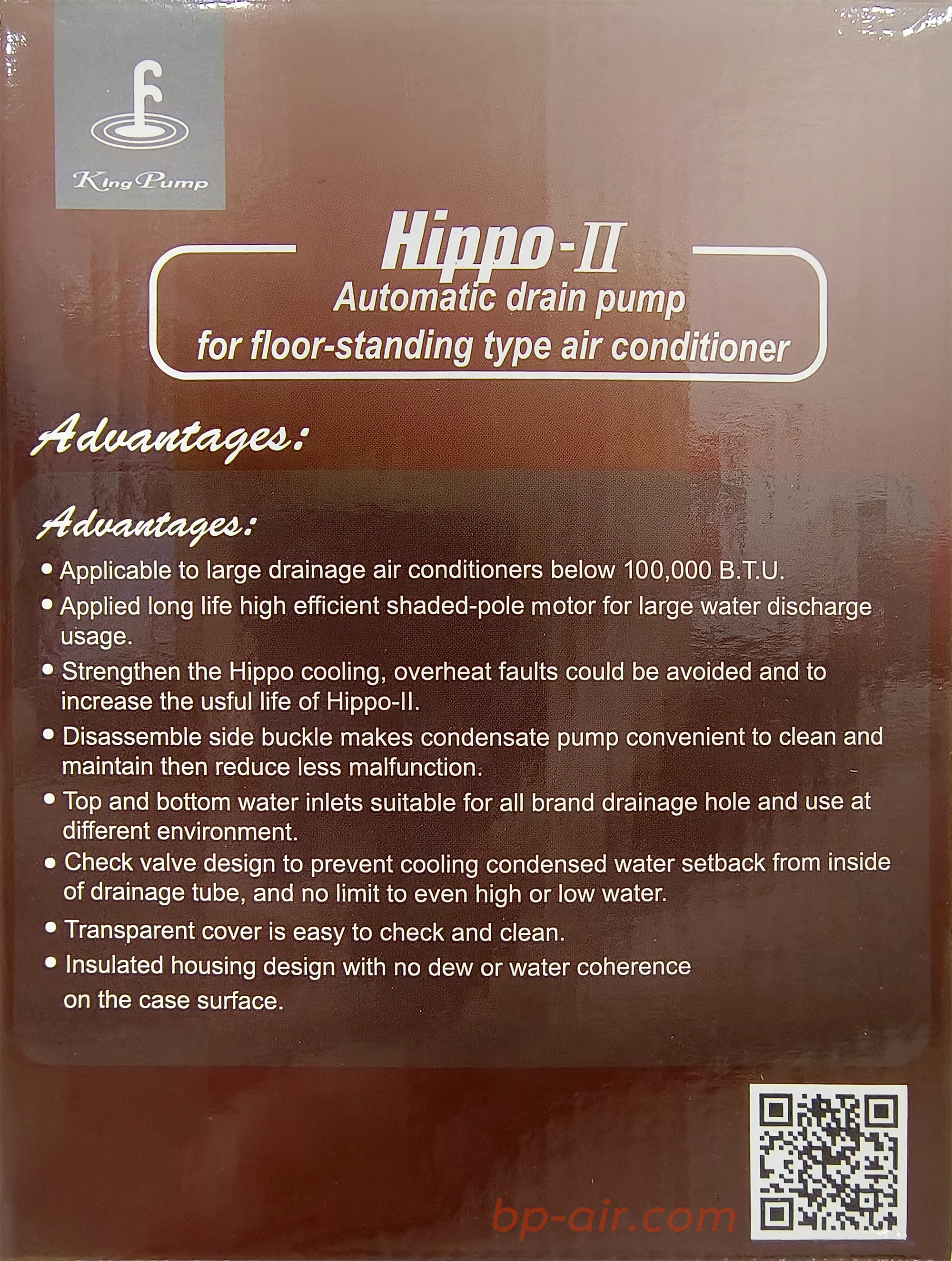 ปั๊มน้ำทิ้งแอร์ HIPPO-II (กาลักน้ำ)