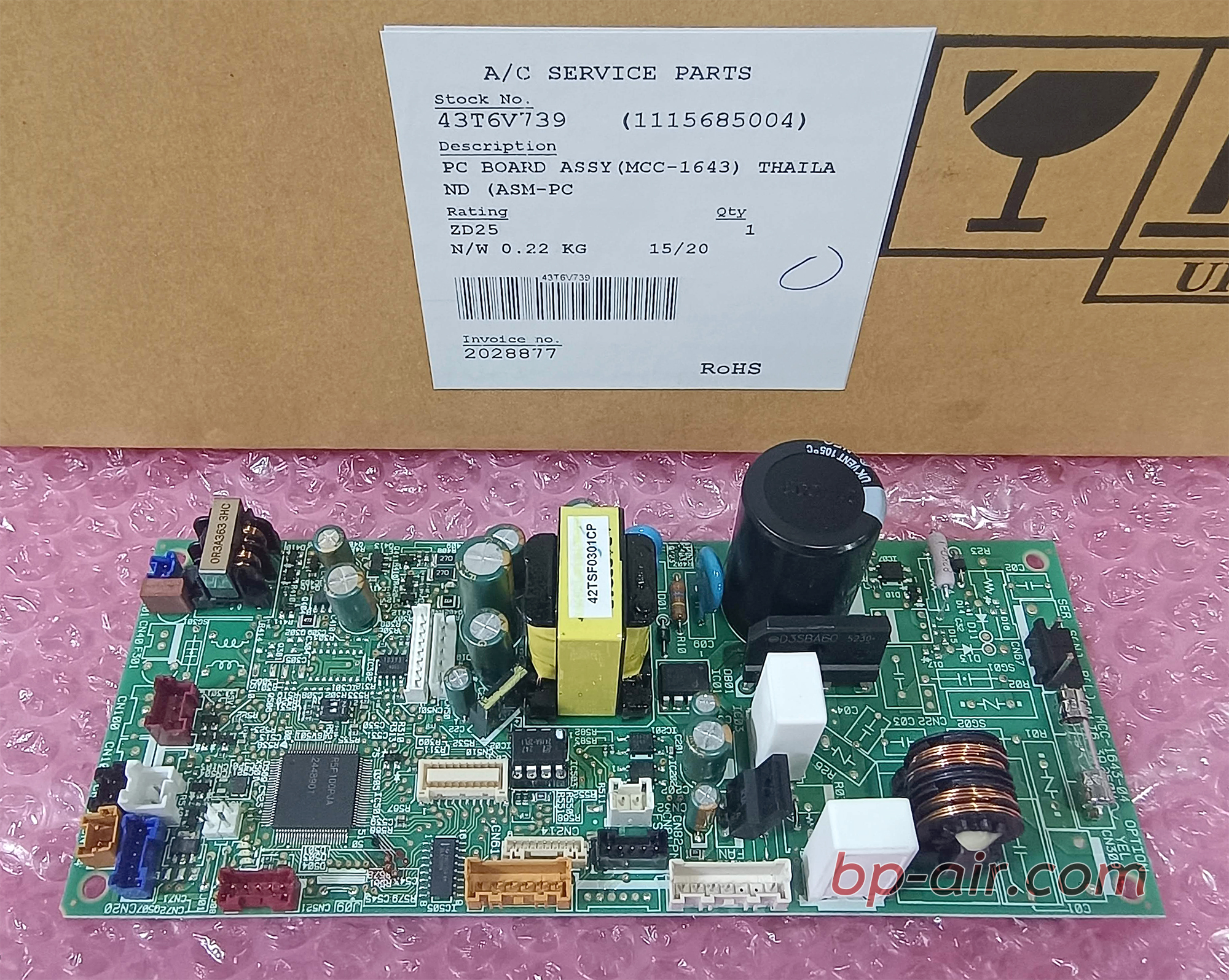แผงบอร์ดคอยล์เย็น 42TSF0301CP