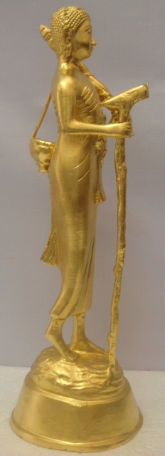 พระสีวลี เนื้อทองเหลือง ปิดทองแท้