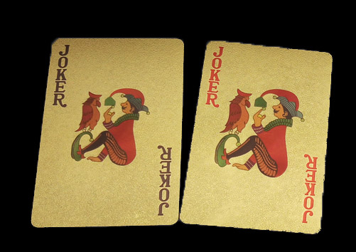 ไพ่ทอง (หลังไพ่ลาย 3Dแปดเหลี่ยม) / Gold Playing Cards