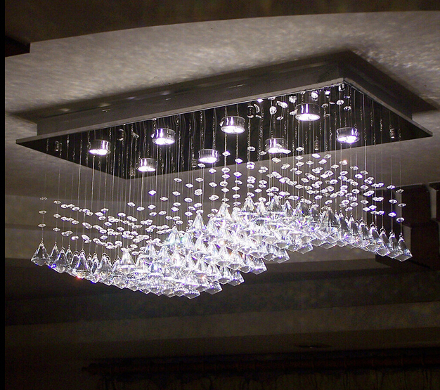 ไฟระย้า คริสตัล LED ขนาด L80*W40*h40 cm โคมไฟเพดาน โคมไฟแขวน ไฟเพดาน ตกแต่ง บ้าน ห้องนอน สวย ทันสมัย ทนทาน ประหยัดไฟ