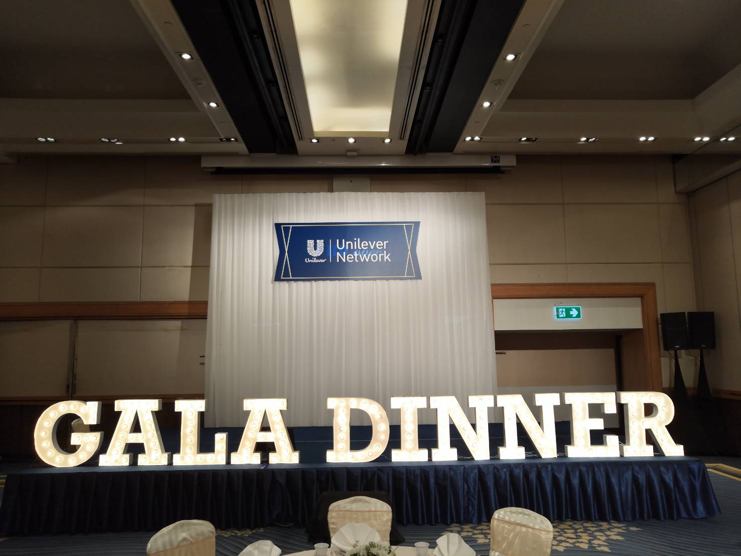 กล่องไฟปิงปอง ตัวอักษรภาษาอังกฤษ - GALA DINNER