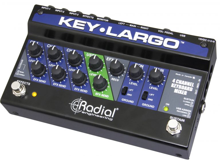 Radial Key-Largo Keyboard Mixer, USB Interface and Performance Pedal