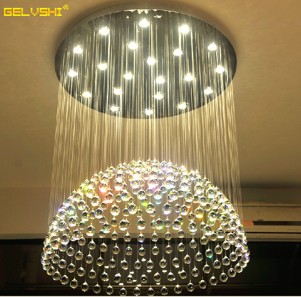 ไฟแขวน ไฟระย้า คริสตัล round Crystal Chandelier ไฟเพดาน ไฟช่อ ไฟกิ่ง AC3935