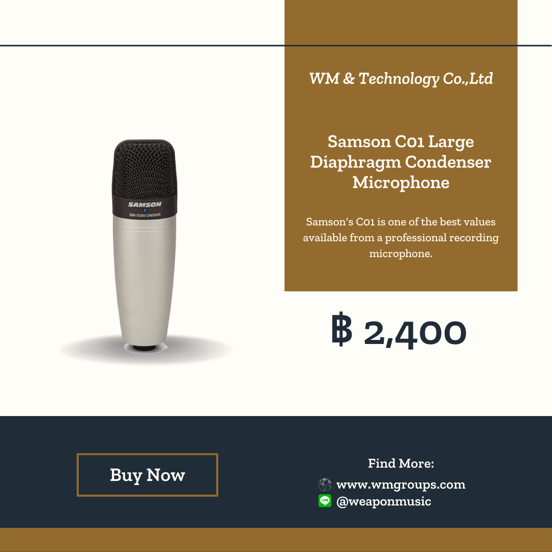Samson C01 Large Diaphragm Condenser Microphone
