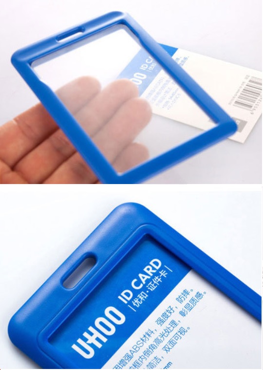 ซองใส่บัตร ใส หน้า-หลัง พร้อมสายคล้อง