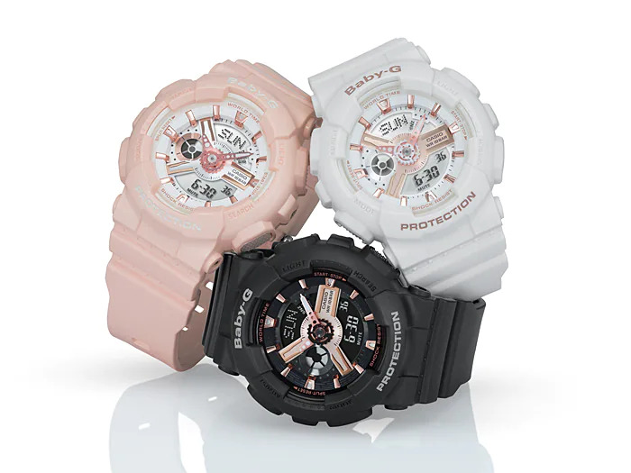 นาฬิกาผู้หญิง Casio BABY-G รุ่น BA-110RG-4A ซีรีส์ BA-110 เบบี้จี