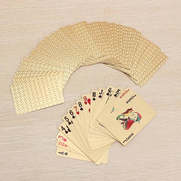 ไพ่ทอง (หลังไพ่ลาย 3Dแปดเหลี่ยม) / Gold Playing Cards
