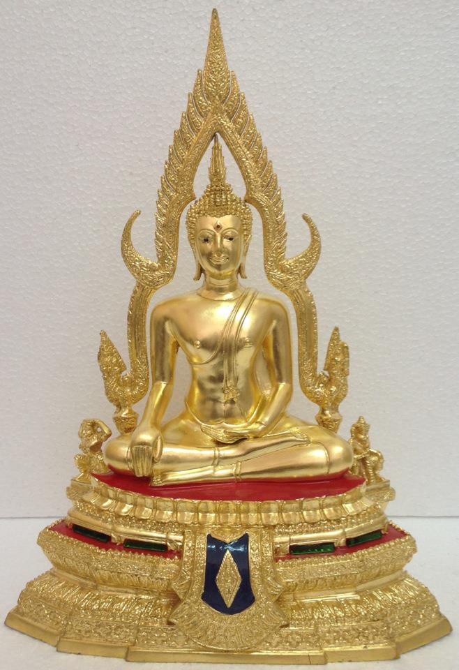 พระพุทธชินราช ปิดทองแท้ หน้าตัก 7นิ้ว ฐานเตี้ย