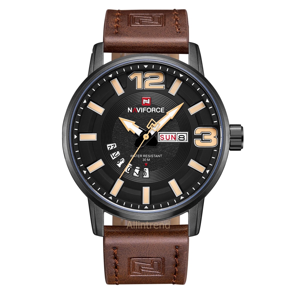 นาฬิกา Naviforce รุ่น NF9143 สีน้ำตาล ของแท้ รับประกันศูนย์ 1 ปี ส่งพร้อมกล่อง และใบรับประกันศูนย์ ราคาถูกที่สุด