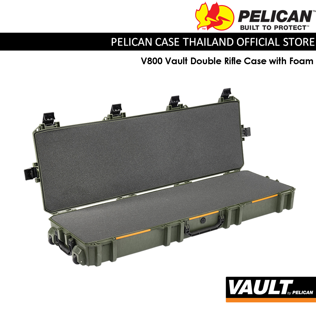 Pelican V800 Vault Double Rifle Case with Foam - OD green