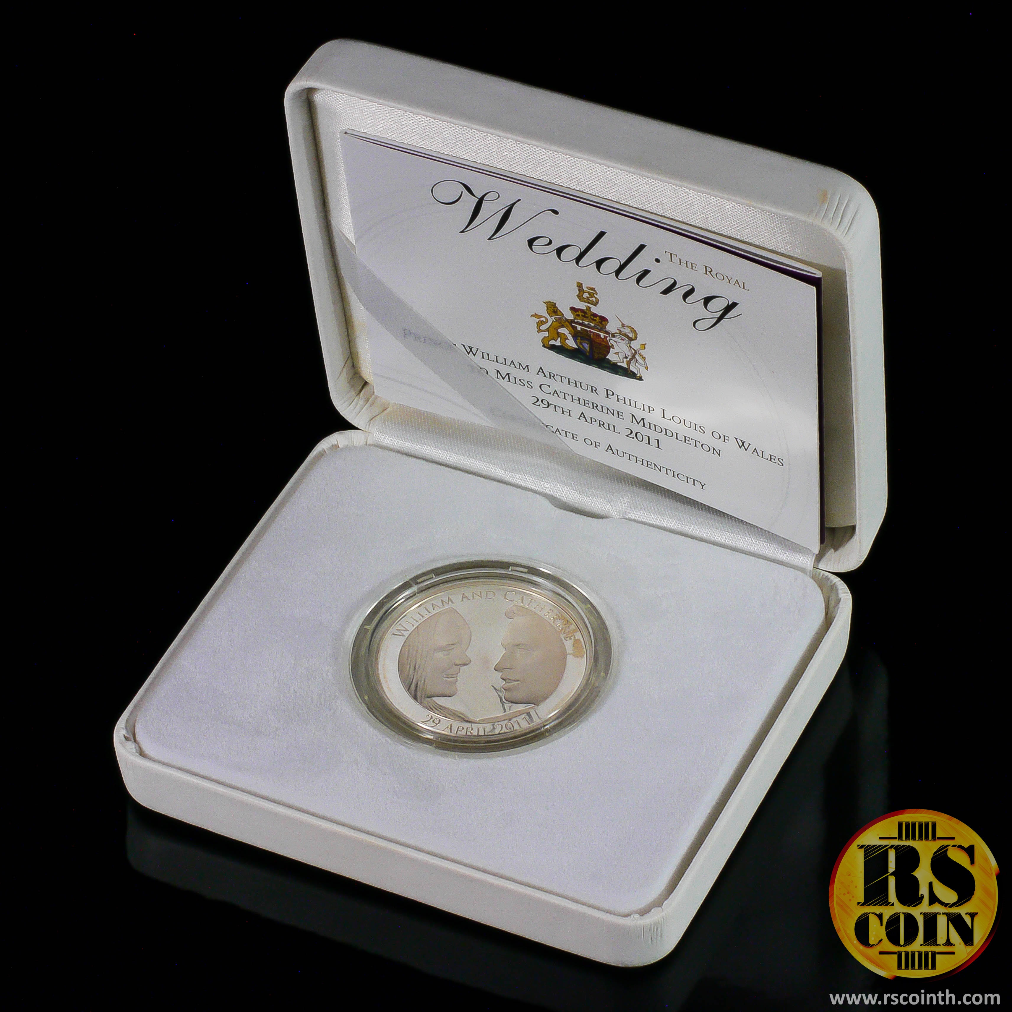 The Royal Wedding Prince William Arthur Philip Louis of Wales to Miss Catherine Middleton 29th April 2011 - Great Britain Silver Proof Coin