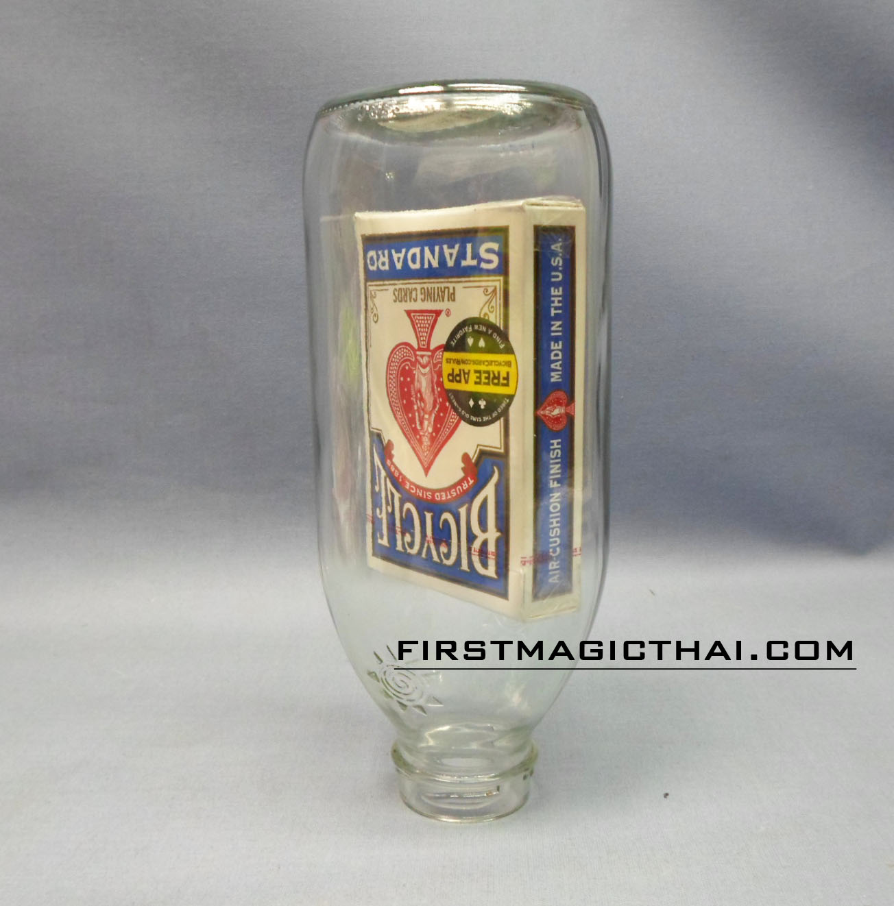 Card in bottle (Blue Bicycle) / ไพ่ในขวด