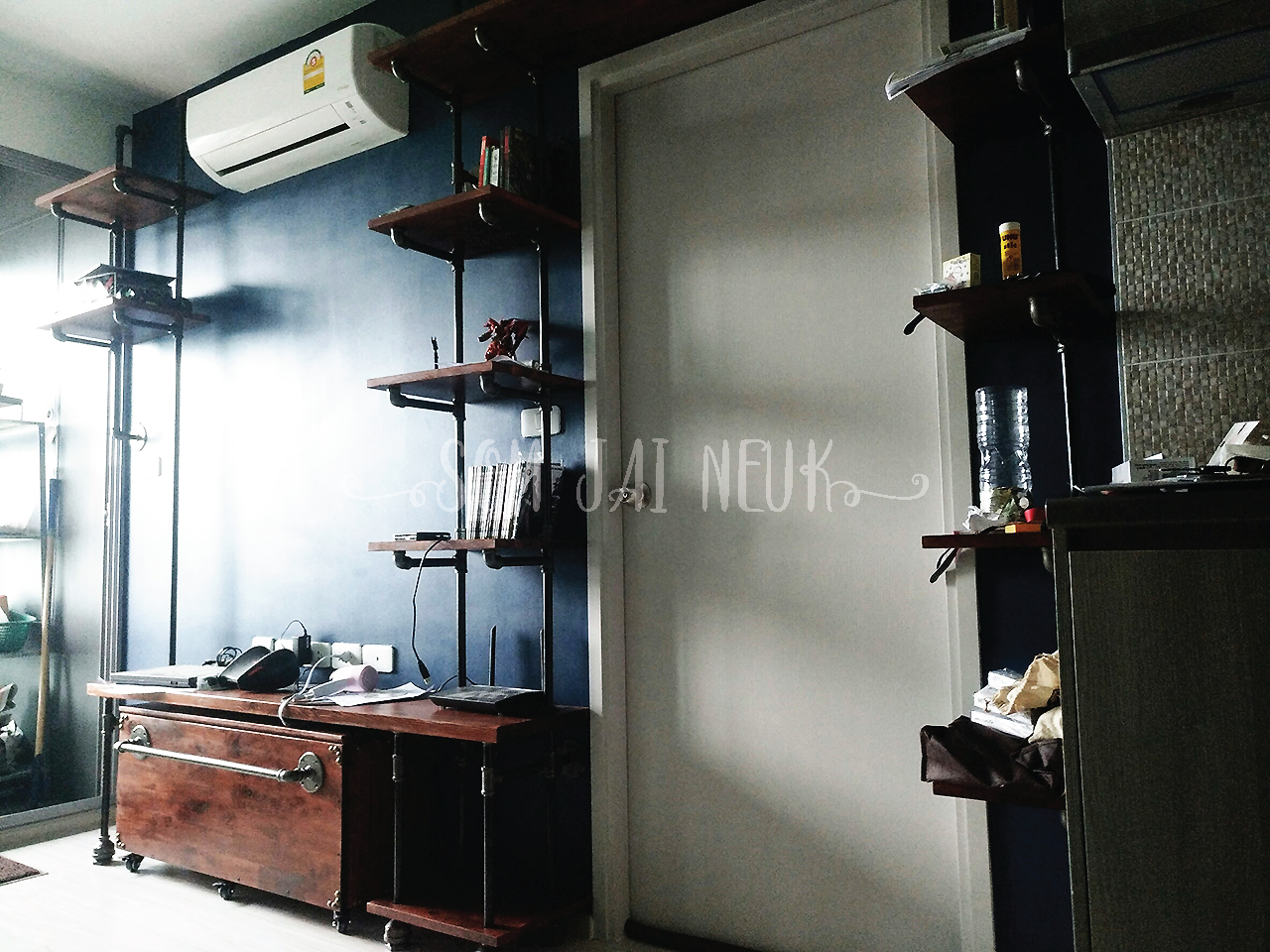 ตกแต่งเฟอร์แนวลอฟท์คอนโดทั้งห้อง @Ideo Mobi Bangsue Condo