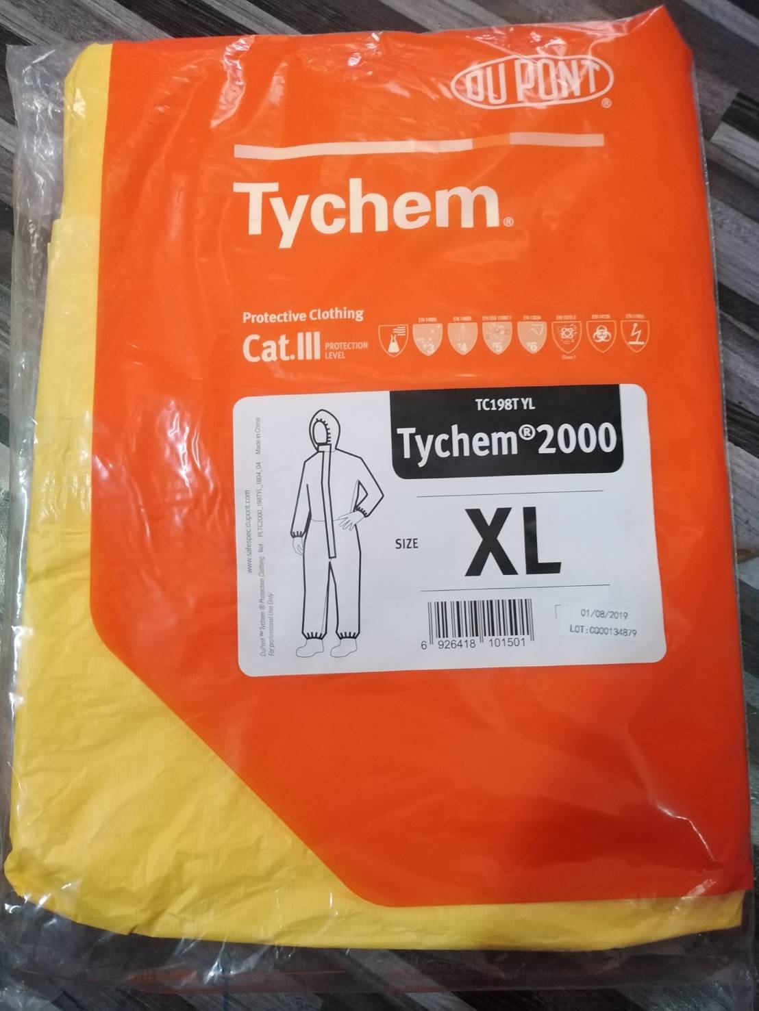 ชุดกันฝุ่นและสารเคมี 23-DPT 2000 (TYCHEM C) ไซส์ XL มีพร้อมส่ง 32ชุดค่ะ