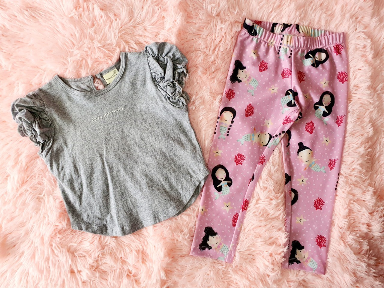 Fairy mermaid ชุดเซ็ท Le Petit Pumm เสื้อ-กางเกง 3Y by CHA-LOM มือสอง