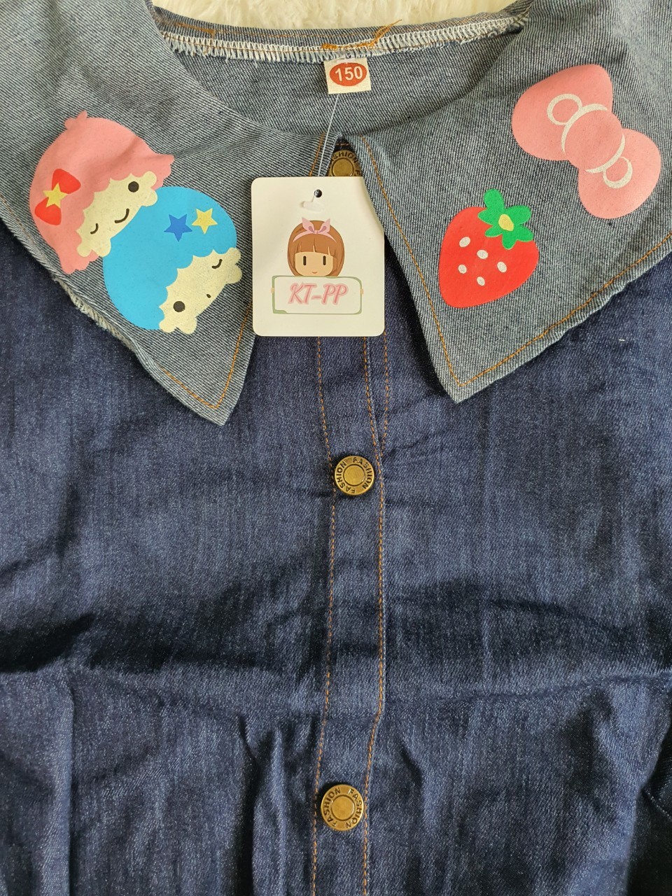 เสื้อคลุม Jacket ยีนส์ Little twin stars ไซส์ 150 (เด็ก5-8ขวบ)