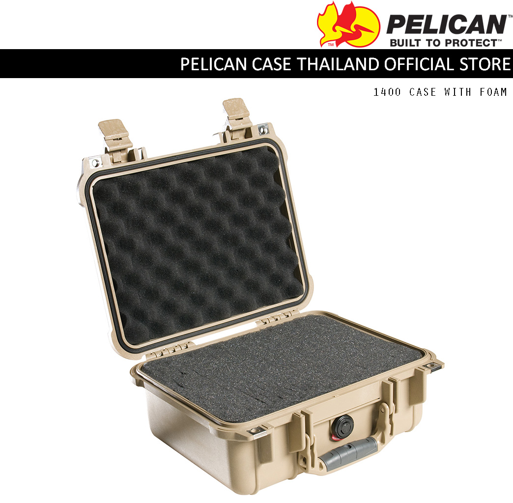 PELICAN 1400 CASE WITH FOAM - DESERT TAN