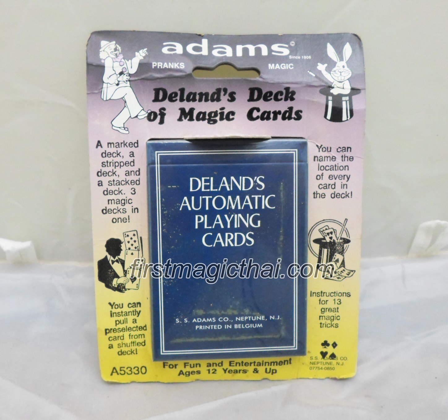 ไพ่แกะดอก พันตำหนิ by adams (USA) / Deland's Automatic Playing Cards