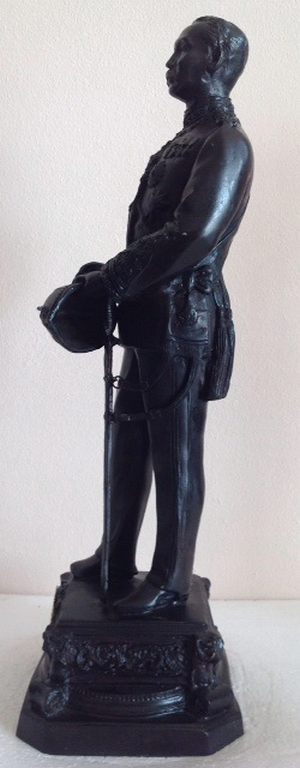 พระบรมรูป รัชกาลที่5 ประทับยืน ทองเหลือง รมดำ 9นิ้ว