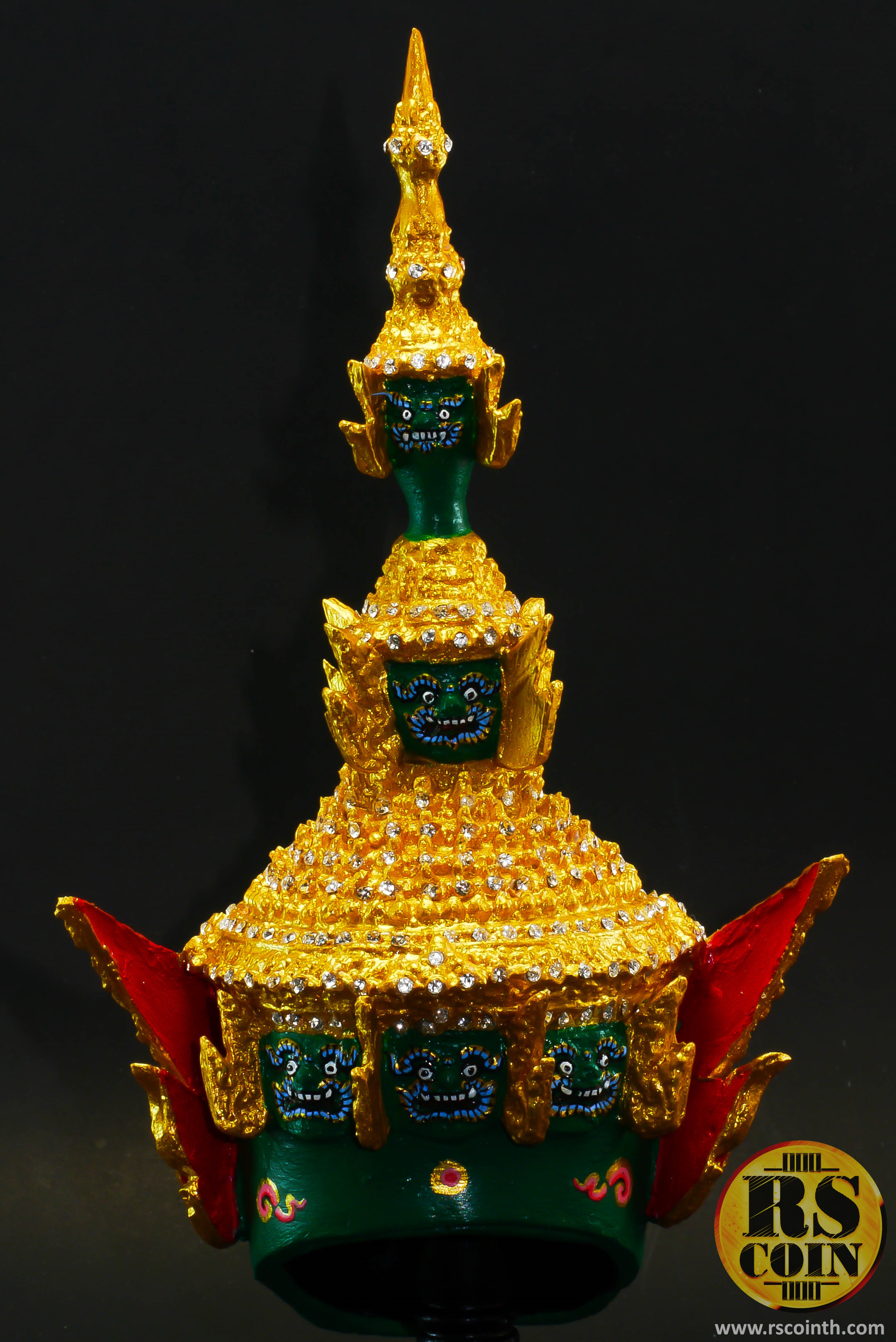 หัวโขนเรซิ่น - ทศกัณฐ์ (Ramakien Giant Thotsakan Khon Mask Size.M)