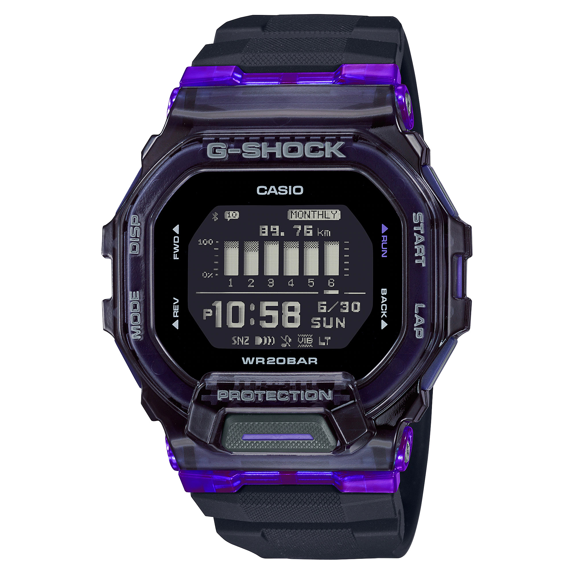 CASIO G-SHOCK นาฬิกาผู้ชาย รุ่น GBD-200SM-1A6 ซีรีส์ Vital Bright จีช็อค