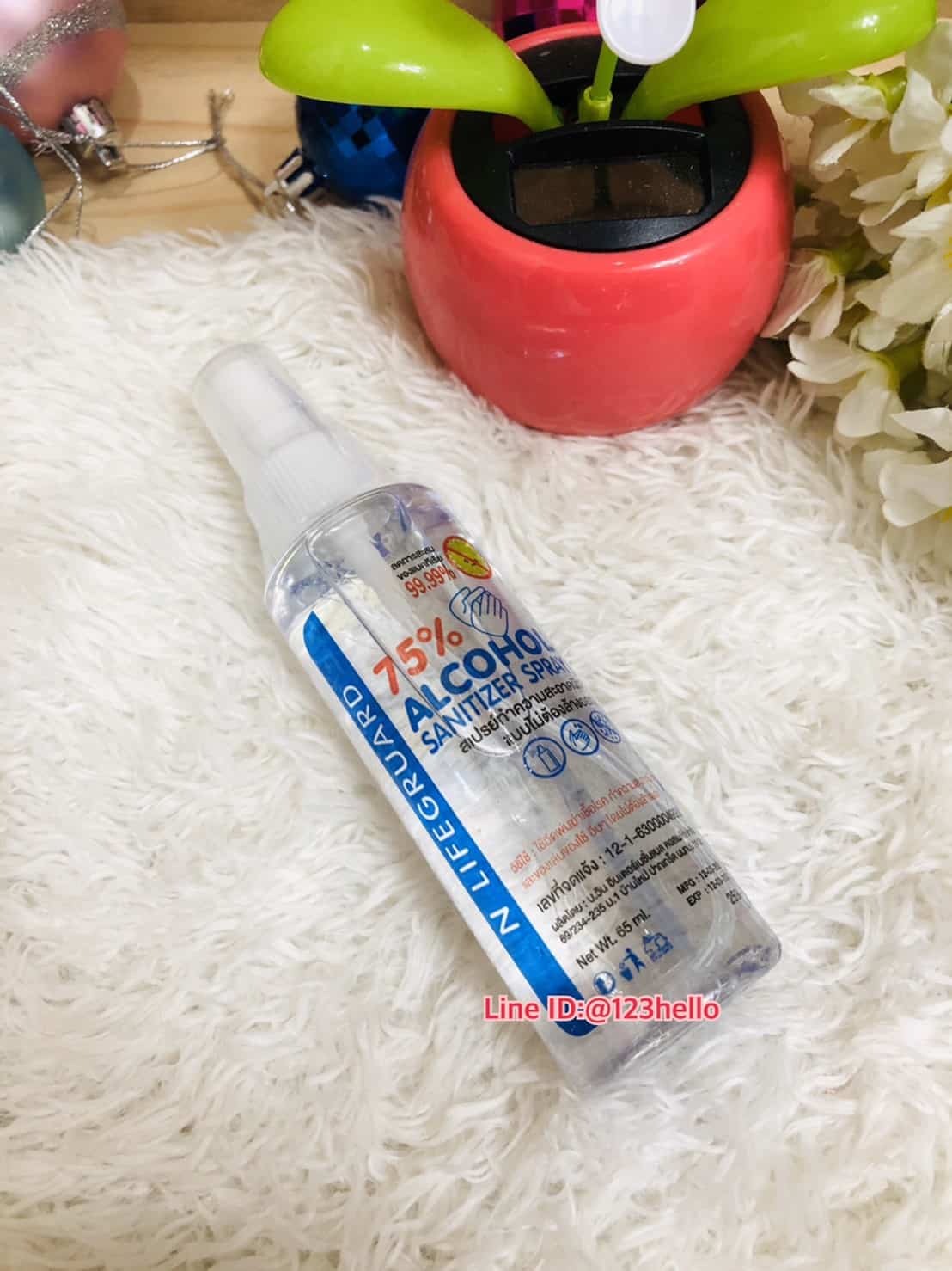 N LIFEGRUARD 75% ALCOHOL SANITIZER SPRAY 65 มล. สเปรย์ทำความสะอาดผิวแบบไม่ต้องล้างออก
