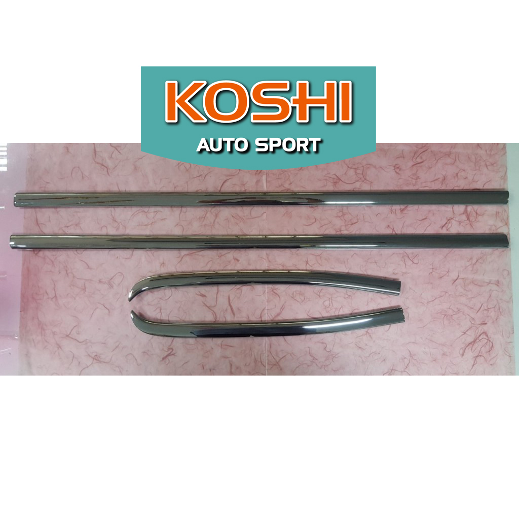 Koshi คิ้วขอบกระจก Dmax 2020 รุ่น 2 ประตู สีชุบโครเมี่ยม