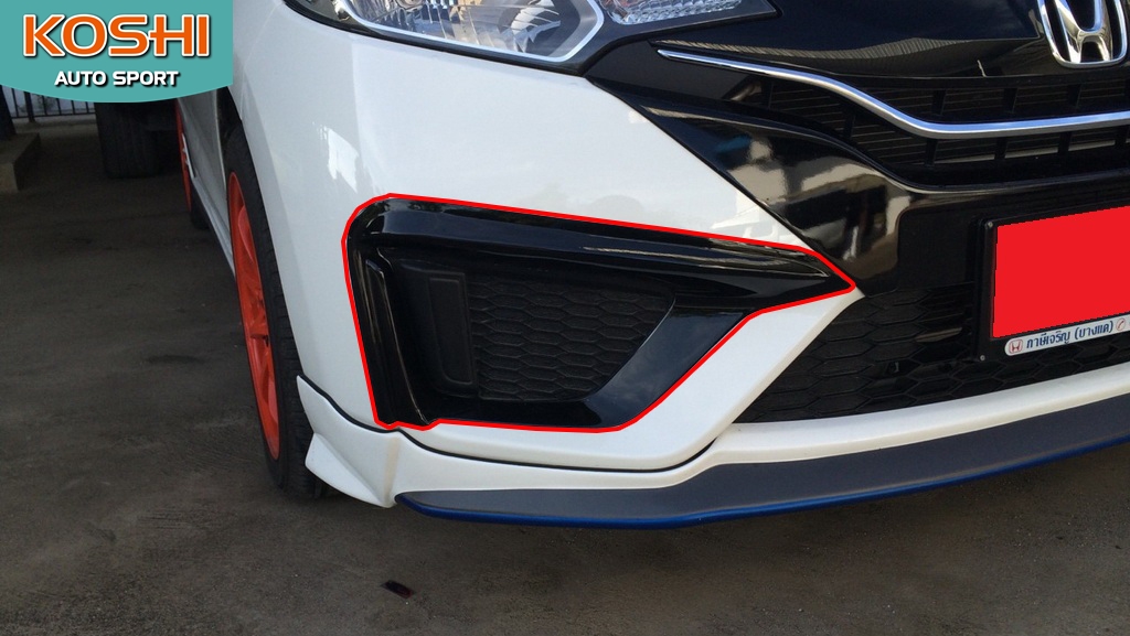 ครอบสปอร์ตไลท์สีดำ Honda Jazz 2014 AOS