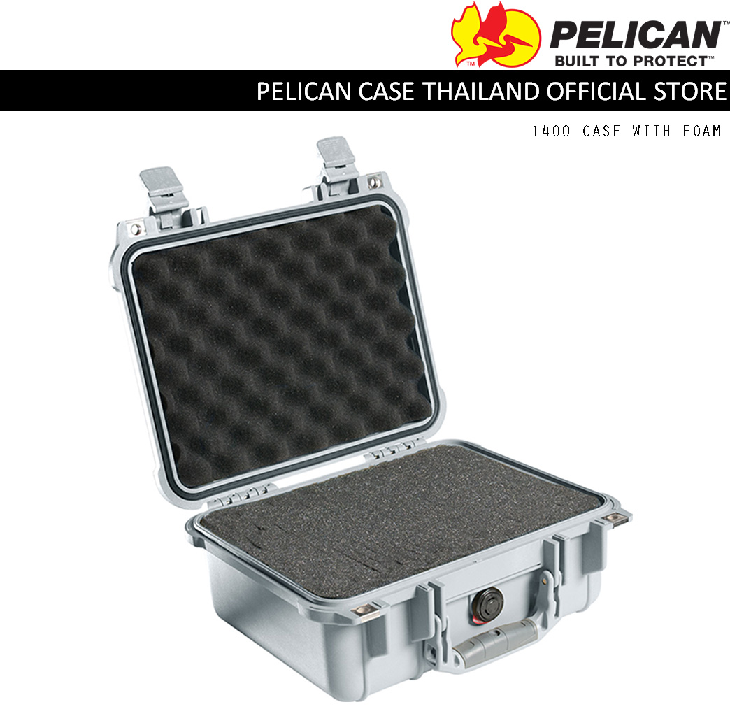 PELICAN 1400 CASE WITH FOAM - SILVER