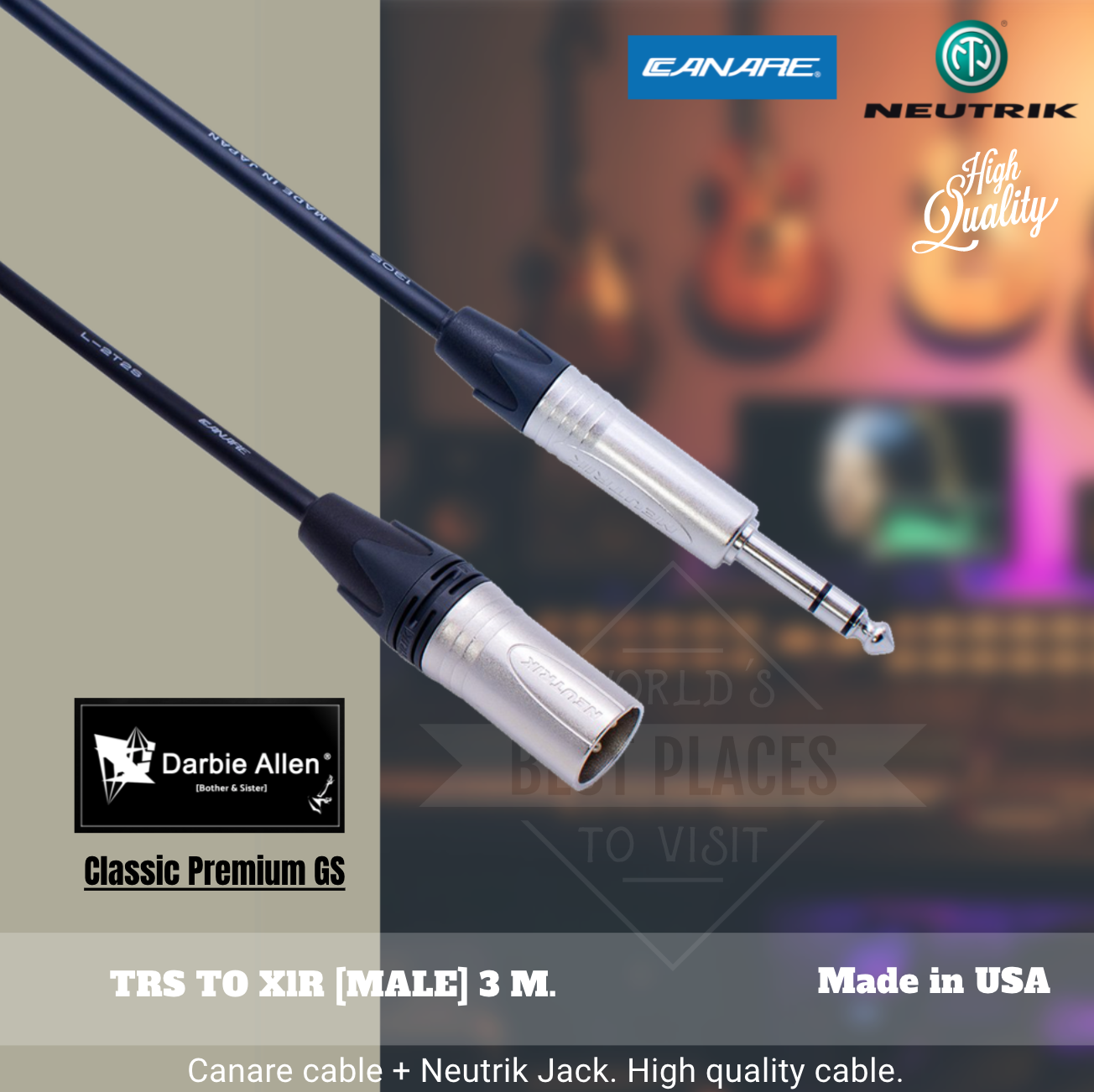 Darbie Allen Classic Premium GS TRS to XLR [Male]