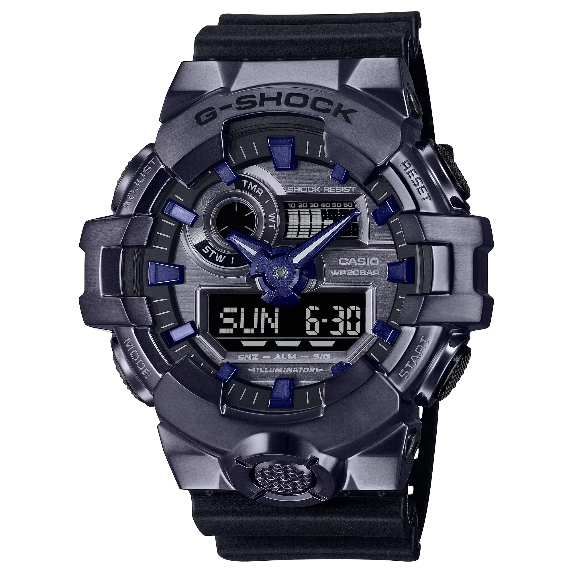 Casio G-Shock นาฬิกาผู้ชาย รุ่น GM-700P-6A ซีรีส์ 700 จีช็อค G-STEEL