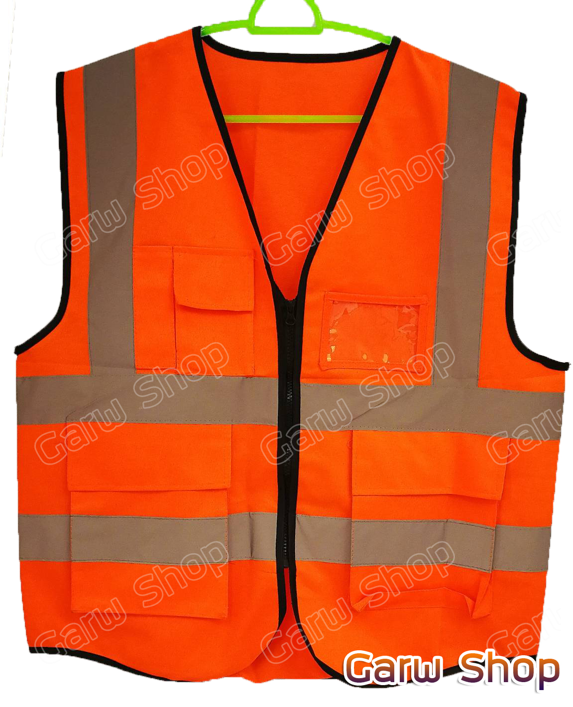 เสื้อสะท้อนแสงสีส้ม แบบเต็ม