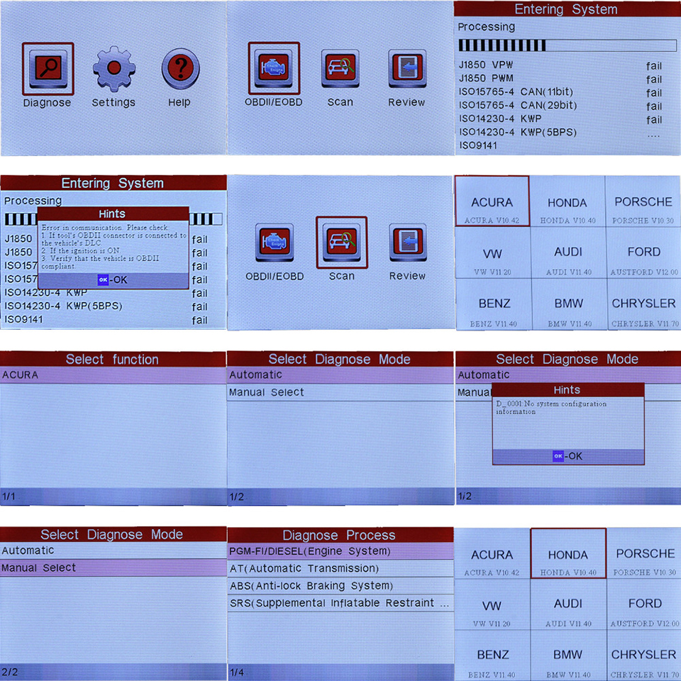 เครื่องสแกนโค้ด วิเคราะห์อาการรถยนต์ อ่านโค้ดต่างๆ Launch Creader CRP123 X431 OBD2 EOBD